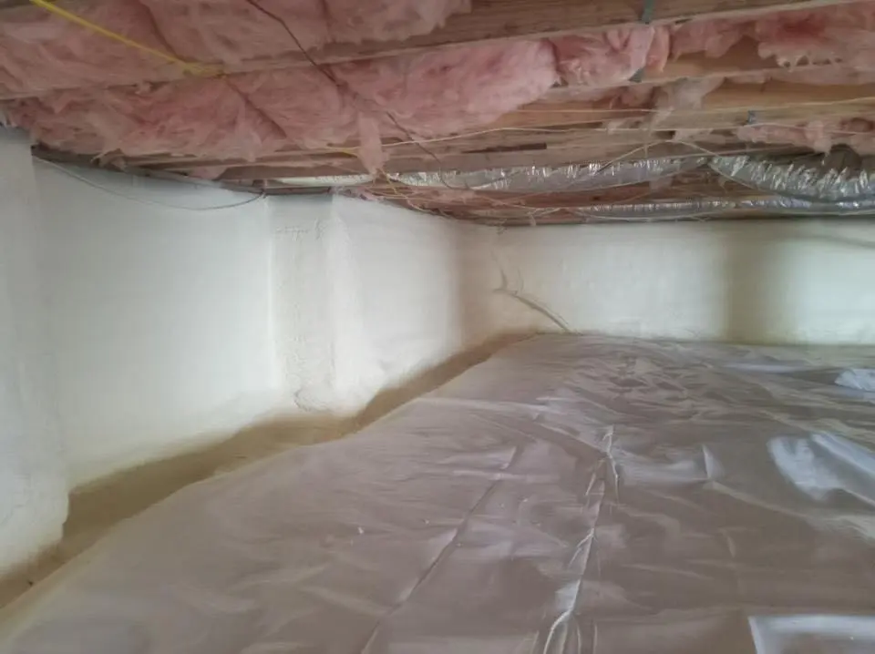 Crawl space encapsulation with closed-cell spray foam for Spray Foam Roofing Repair in Centennial
